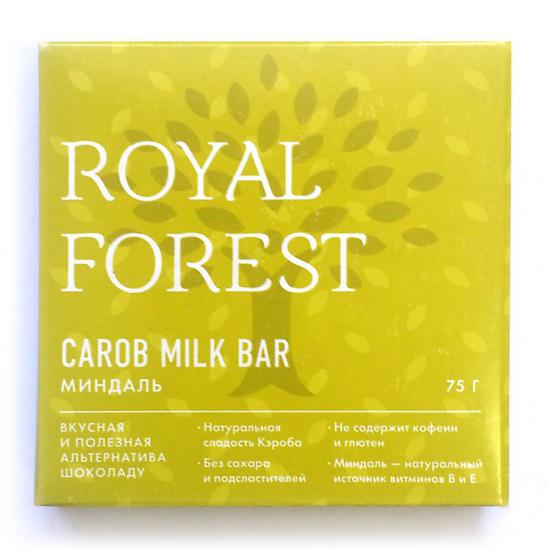 Шоколад из кэроба с миндалем | Royal Forest