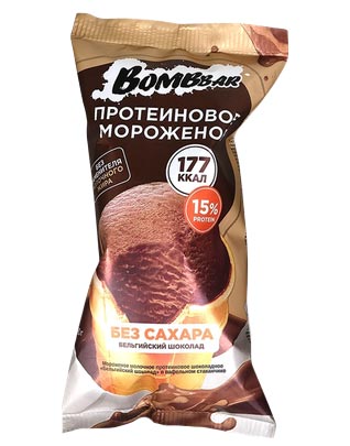 Мороженое в вафельном стаканчике Бельгийский шоколад | Bombbar