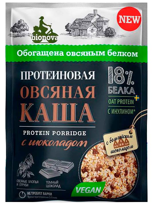 Каша овсяная протеиновая с шоколадом | Bionova