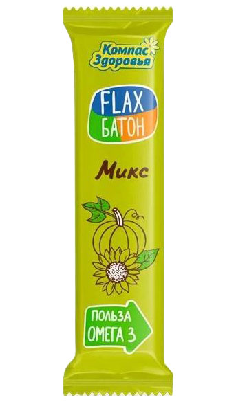 Льняной батончик «Флакс батон» Микс с кунжутом