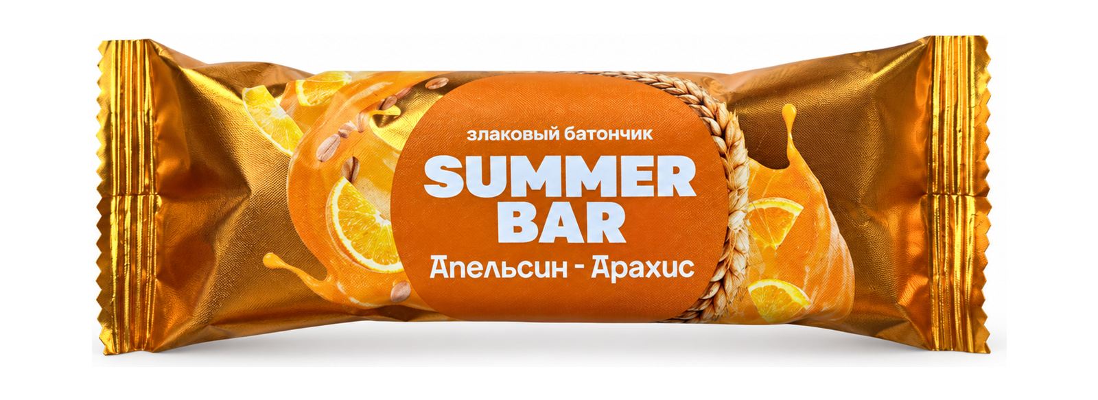 Батончик злаковый Апельсин Арахис Summer Bar 30 г