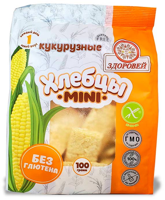 Хлебцы мини кукурузные без глютена | Здоровей