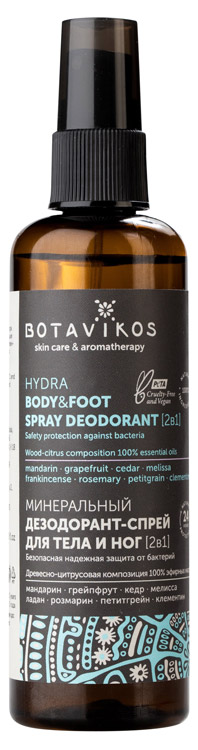 Дезодорант-спрей минеральный Aromatherapy Hydra | Botavikos