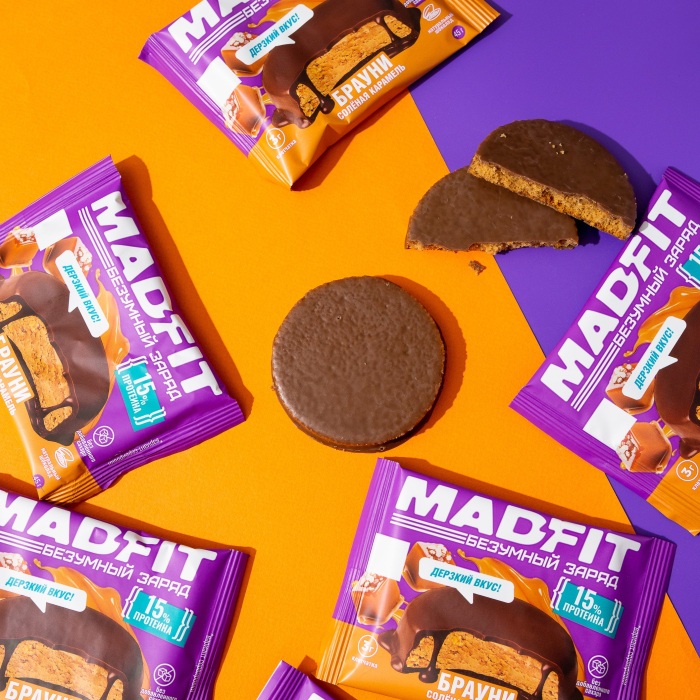 Печенье глазированное «Брауни соленая карамель» | Mad Fit
