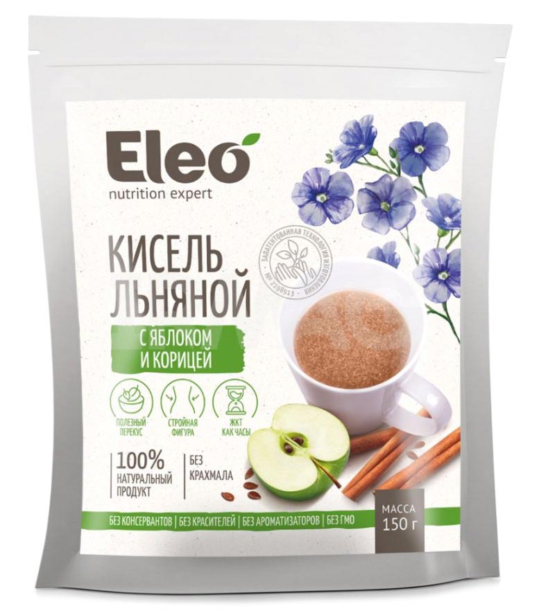 Кисель льняной с яблоком и корицей | Eleo