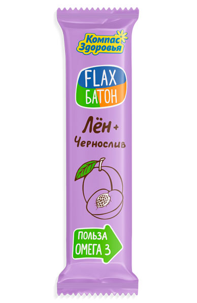 Льняной батончик «Флакс батон» Чернослив
