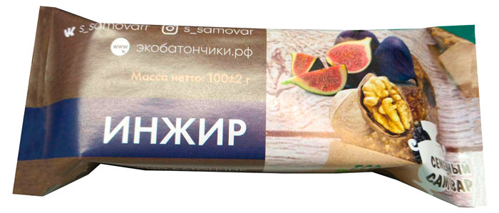 Батончик большой питательный Инжир | Семейный самовар
