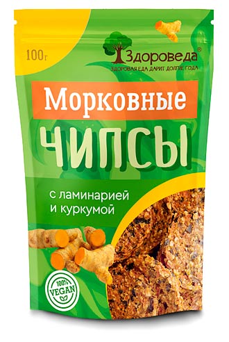 Чипсы морковные с ламинарией и куркумой | Здороведа