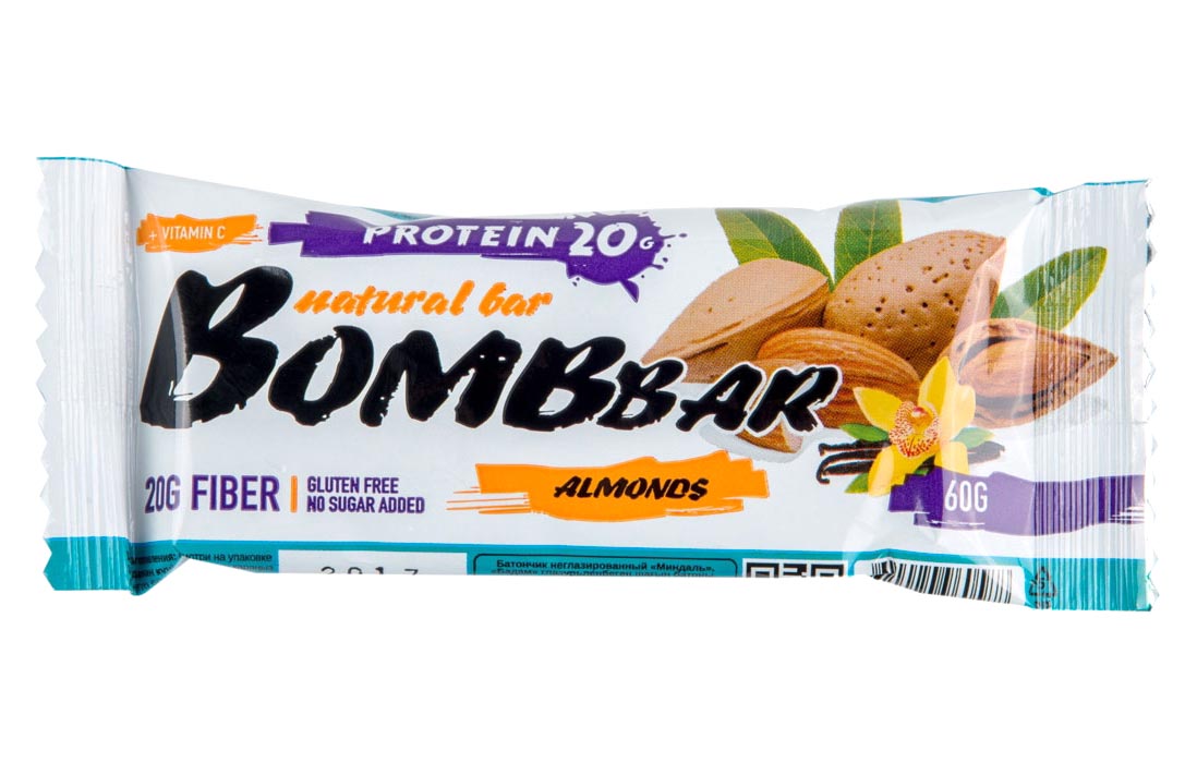 Батончик протеиновый Миндаль — Ваниль | Bombbar