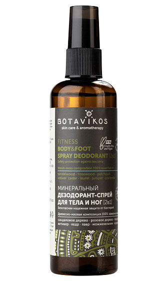 Дезодорант-спрей минеральный Aromatherapy Fitness | Botavikos