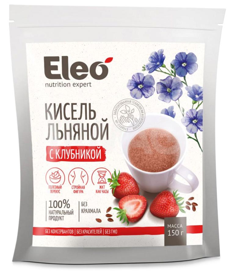 Кисель льняной с клубникой | Eleo
