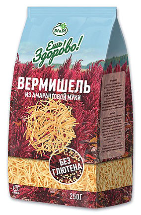 Макароны из амарантовой муки без глютена Di&Di
