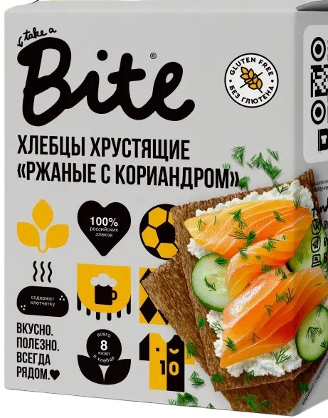 Хлебцы хрустящие кукурузно-рисовые «Ржаные с кориандром» | Bite