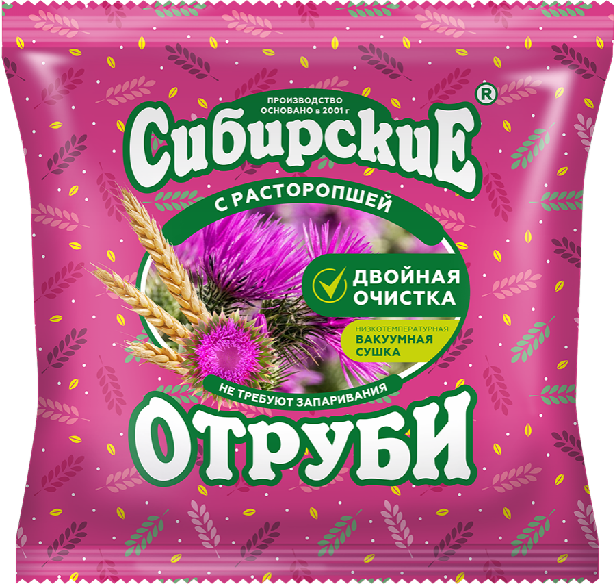 Отруби пшеничные с расторопшей | Сибирская клетчатка