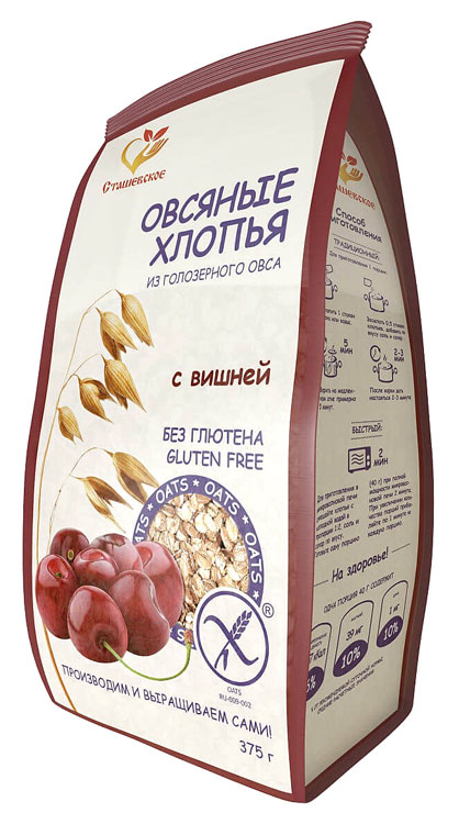 Хлопья овсяные с вишней без глютена | Сташевское