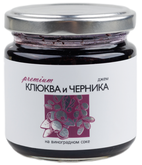 Джем без сахара Клюква и Черника | Русский Лес