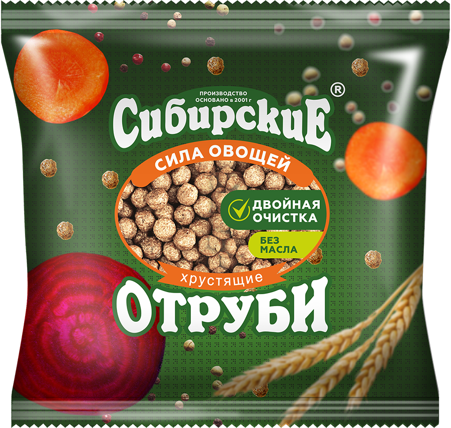 Отруби хрустящие «Сила овощей» | Сибирская клетчатка