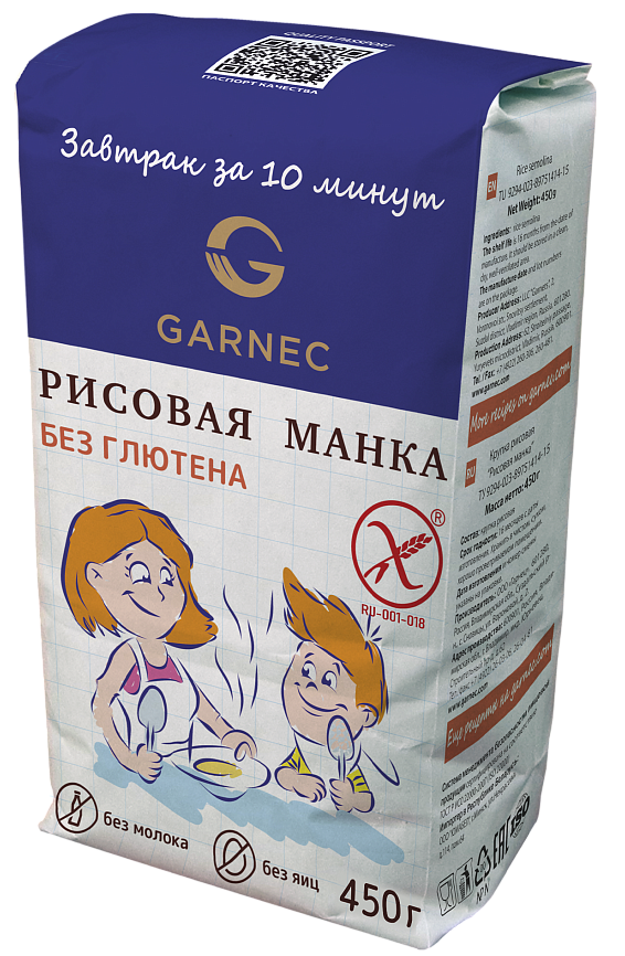 Манка рисовая без глютена | Гарнец