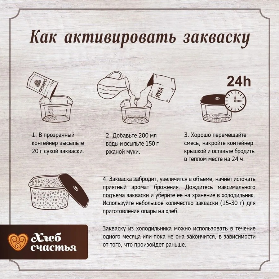 Закваска для хлеба ржаная | Хлеб счастья
