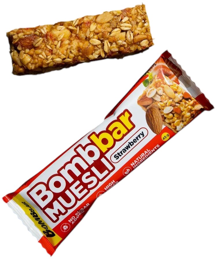 Батончик мюсли Клубника | Bombbar